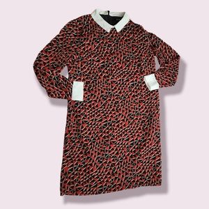 Hallhuber Collared Geometric Dress